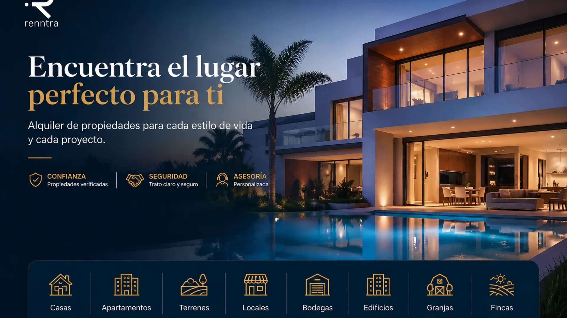 Propiedad de lujo en renta con piscina